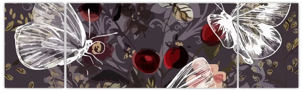 Obraz motyli (170x50 cm)