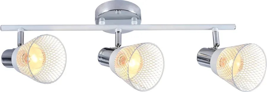 Trzykloszowa listwa sufitowa w indrustialnym stylu - połysk D9-B09