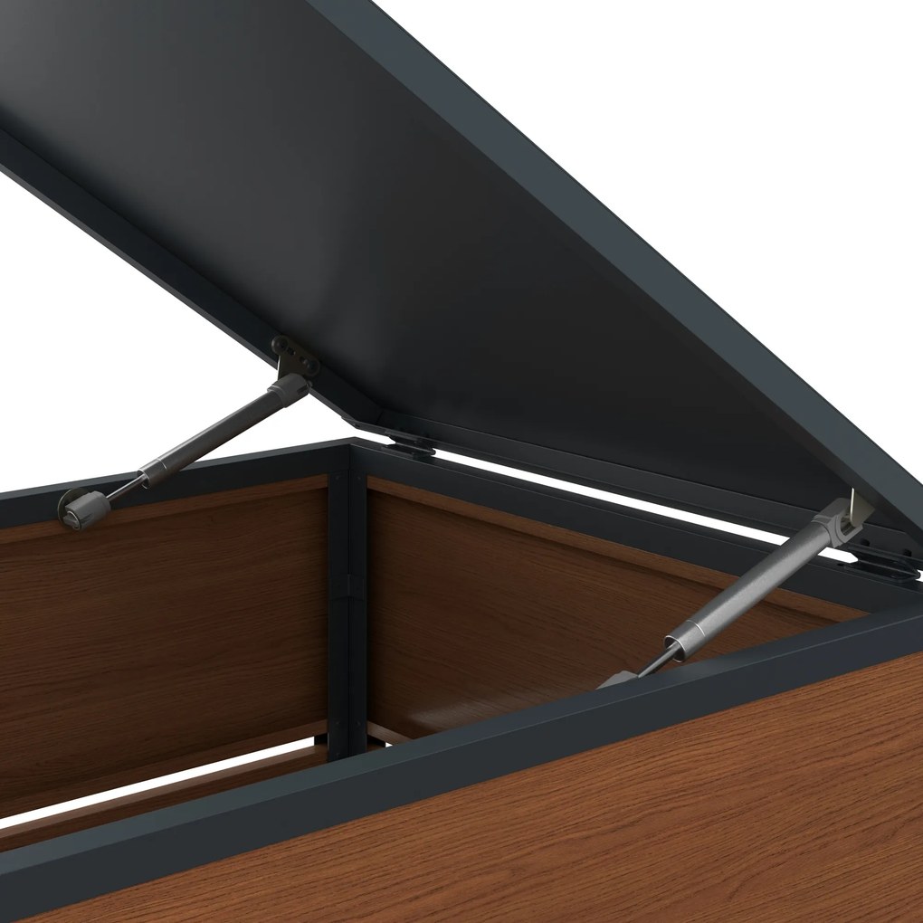 Zabudowa śmietnikowa 240L jednokomorowa, antracyt - orzech