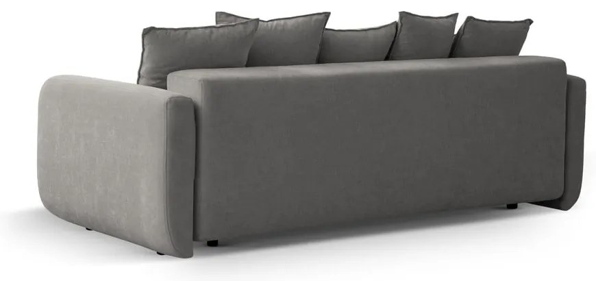 Szara rozkładana sofa ze schowkiem 231 cm Elen – Micadoni