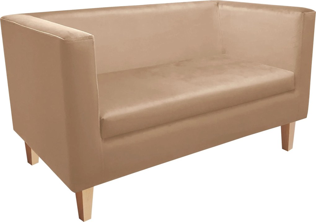 Sofa Monaco : Kolor nogi - Drewno, Kolor tkaniny - VELVET - MG06, Typ tkaniny - Velvet, Wysokość nogi - 15 cm