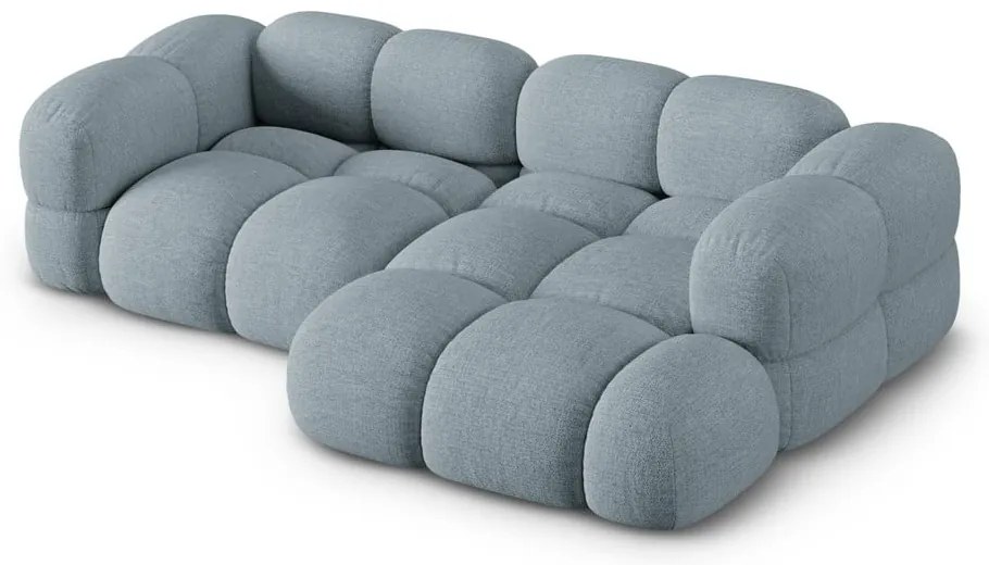 Jasnoniebieski narożnik (prawostronny/z szezlongiem) Loretto – Cosmopolitan Design