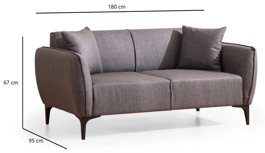 Ciemnoszara sofa Belissimo – Balcab Home