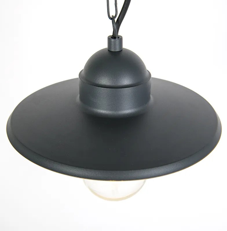 Zewnetrzna Rustykalna lampa wisząca zewnętrzna ciemnoszara IP44 - Kansas graphitePrzemysłowy Oswietlenie zewnetrzne