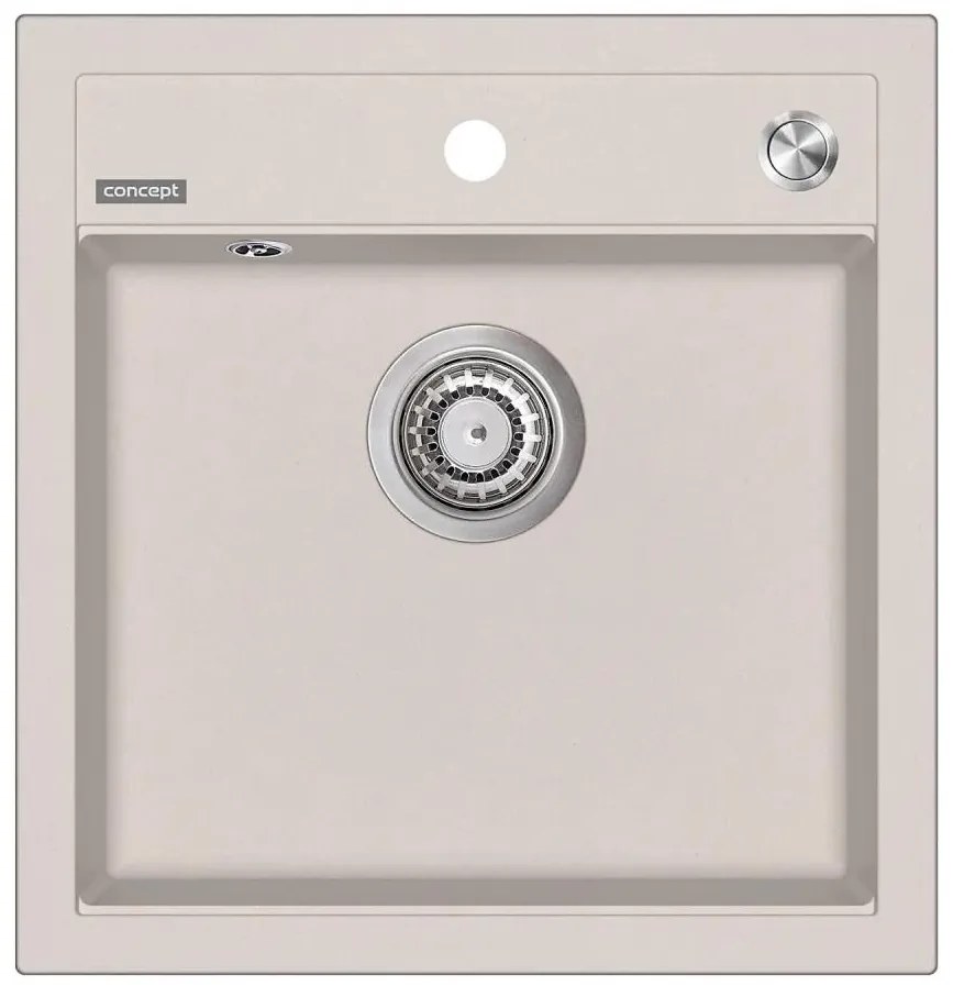 Concept DG00C50BE - Zlew kuchenny CUBIS 49 x 51 cm granit/beżowy