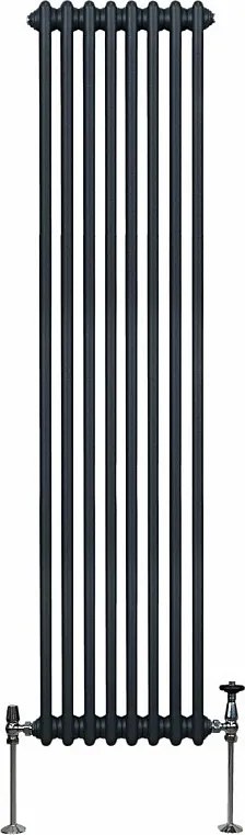 Tradycyjny grzejnik 2-kolumnowy - 1800 x 382 mm - antracytowo-szary