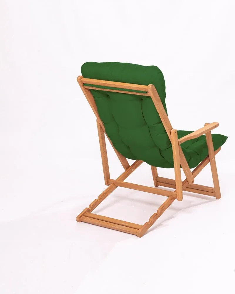 Zielony zestaw mebli ogrodowych z litego drewna bukowego dla 2 osób – Floriane Garden