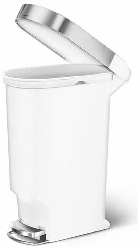 Simplehuman Wąski kosz pedałowy 40 l, biały