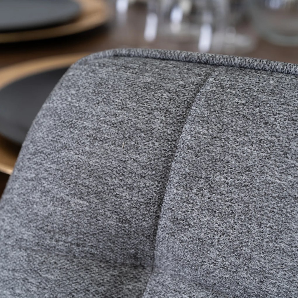 Krzesło Tapicerowane do Salonu RICK 2 Szare Nowoczesne Loft