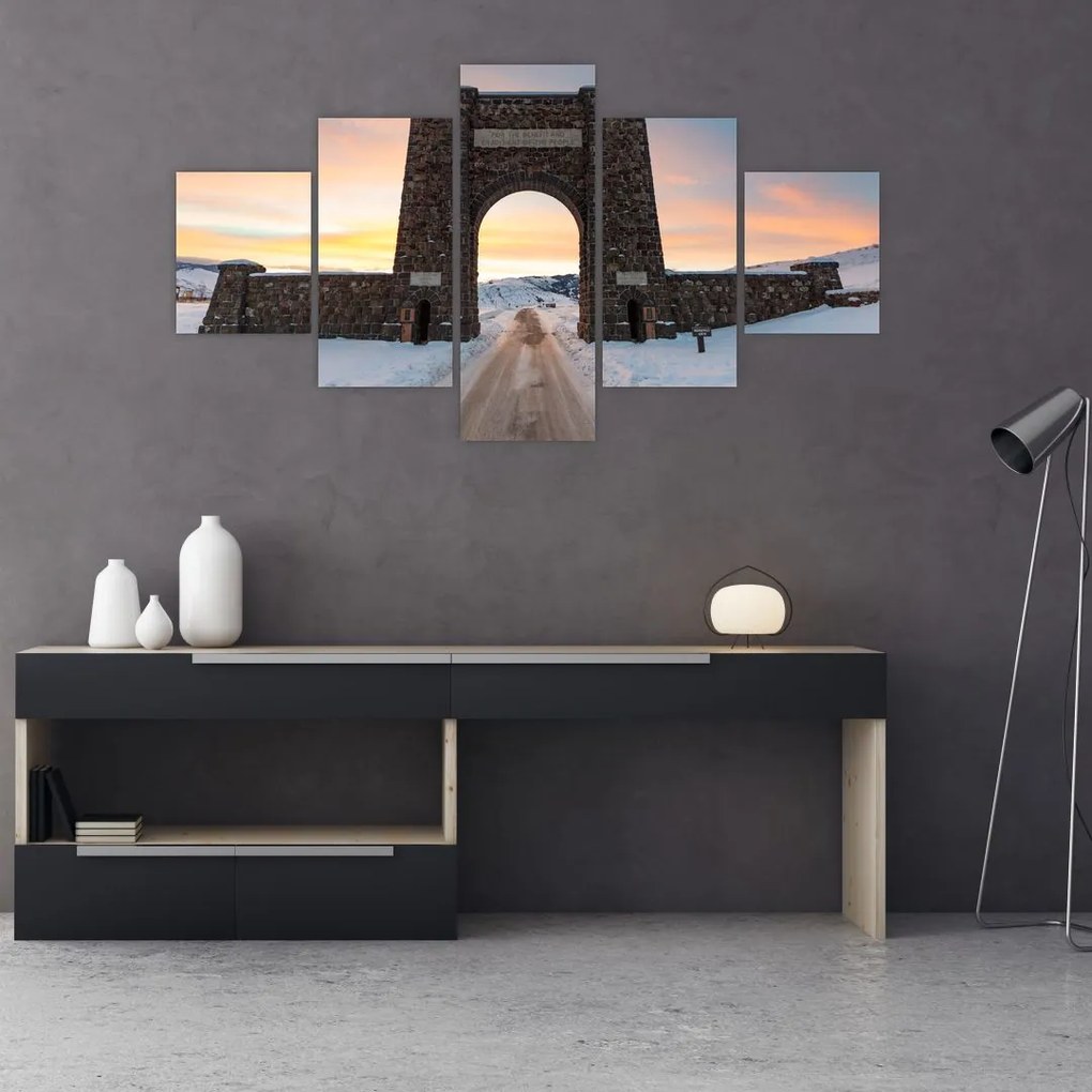 Obraz bramy, Yellowstone (125x70 cm)