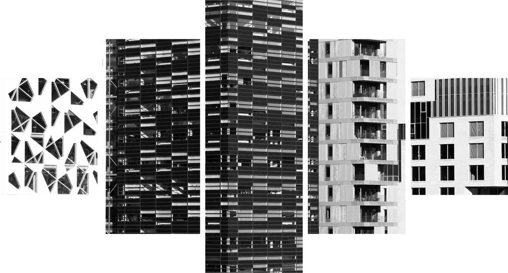 Obraz architektury czarno-białej (125x70 cm)