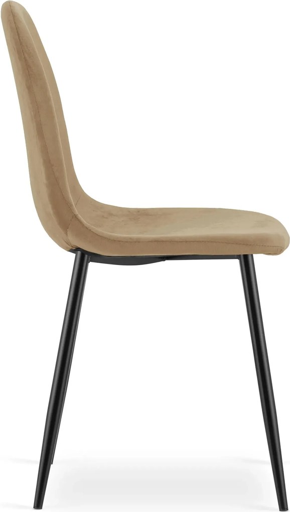 Brązowe krzesło tapicerowane metalowe N0-H74