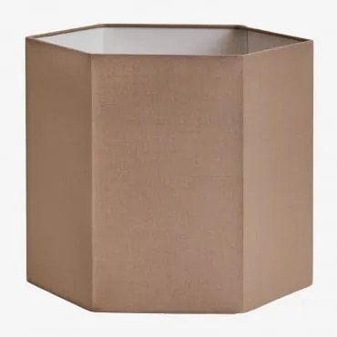 Abażur Z Tkaniny Teneryfa Mokka Brąz & Ø30 Cm - Sklum