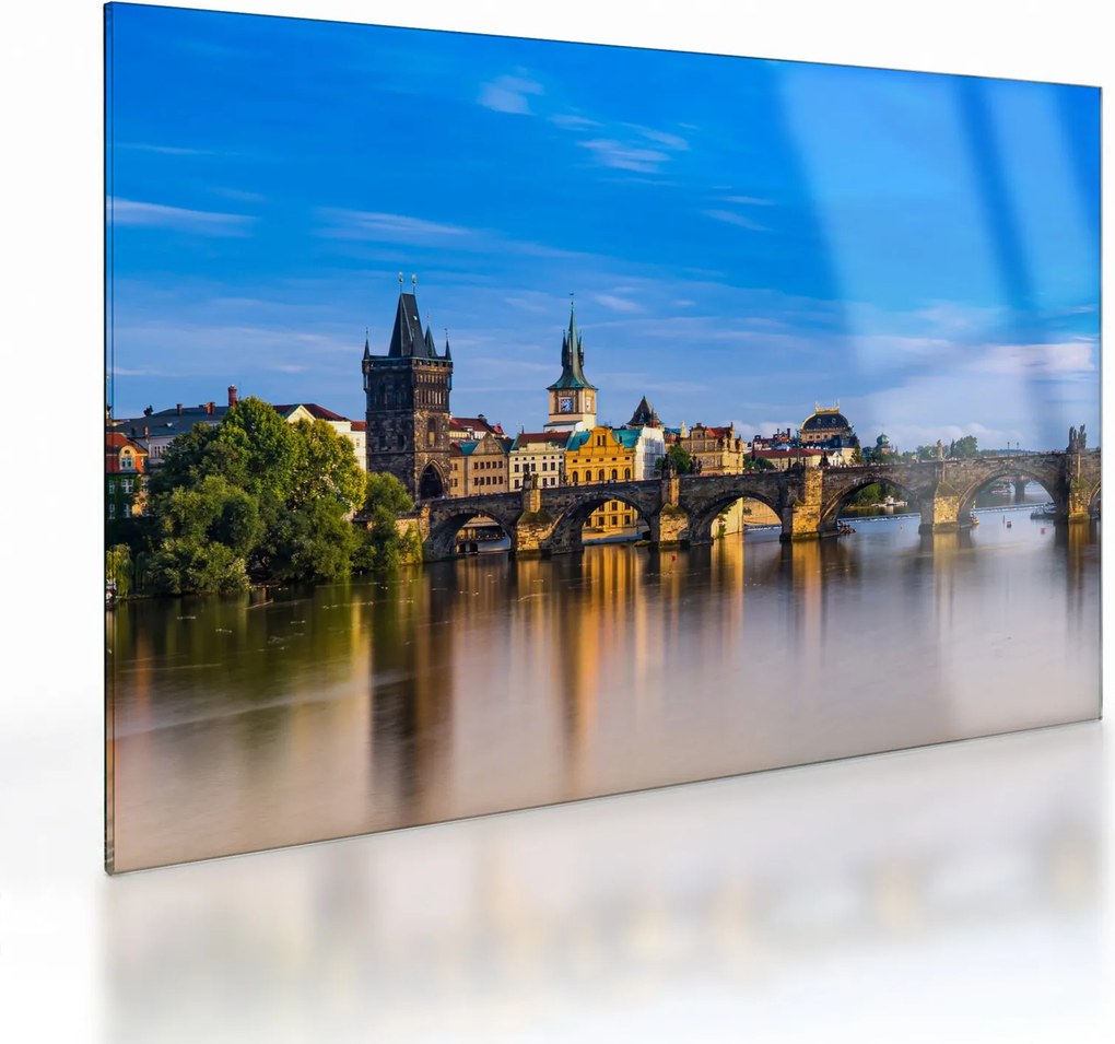 Obraz na szkle - Most Karola (70x50 cm)