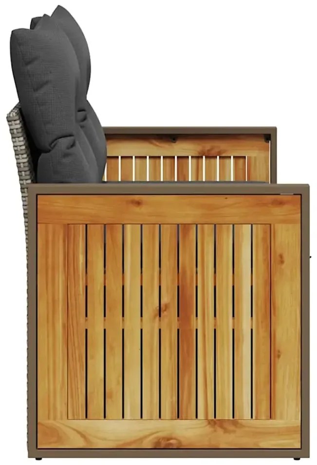Sofa ogrodowa z czarnymi poduszkami - Sydnet 4X