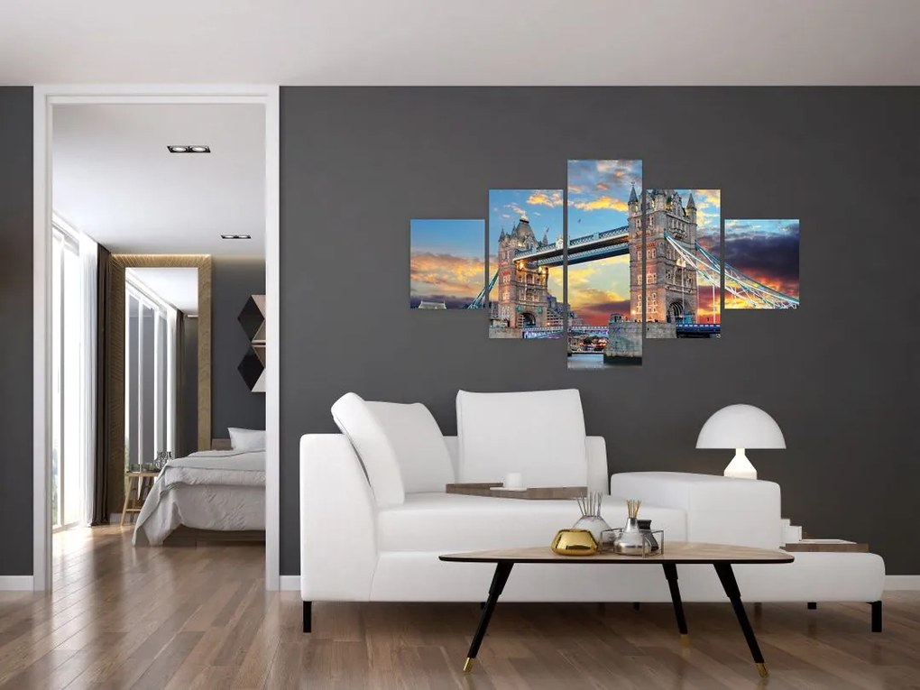 Obraz - Tower Bridge, Londyn, Anglia (125x70 cm)