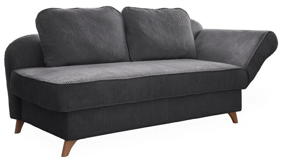 Szary sztruksowy szezlong (prawostronny) Chic Charlotte – Miuform