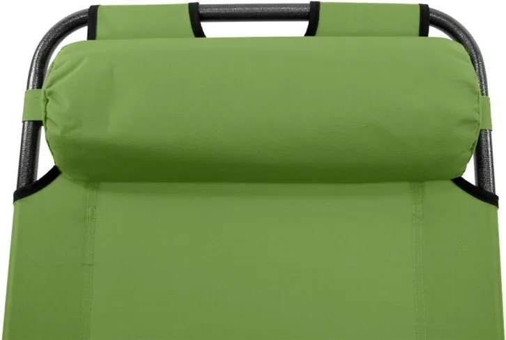 Składany leżak ogrodowy - zielony