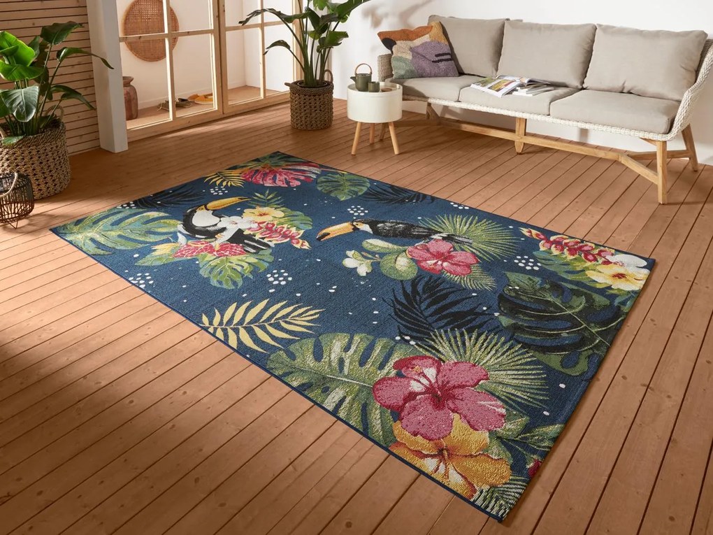 Dywan zewnętrzny Flair Tropical granatowy 120 cm x 180 cm