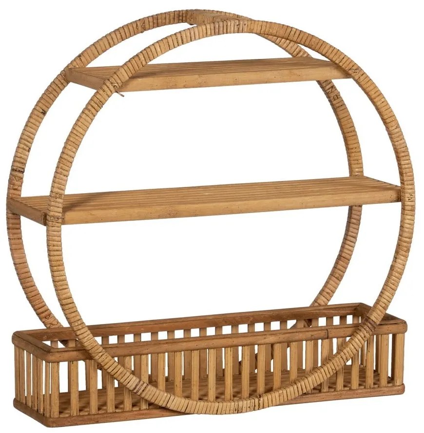 Wielopoziomowa rattanowa półka w naturalnym kolorze 45,5 cm – Ixia