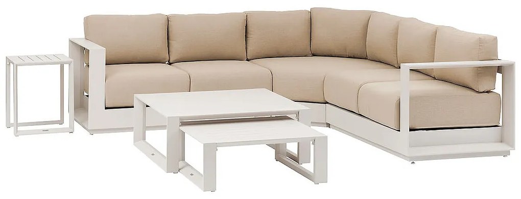 Narożnik aluminiowy dla 5 osób MADRIT NEW (cappuccino)