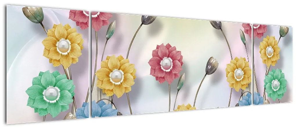 Obraz - Kolorowa łąka (170x50 cm)