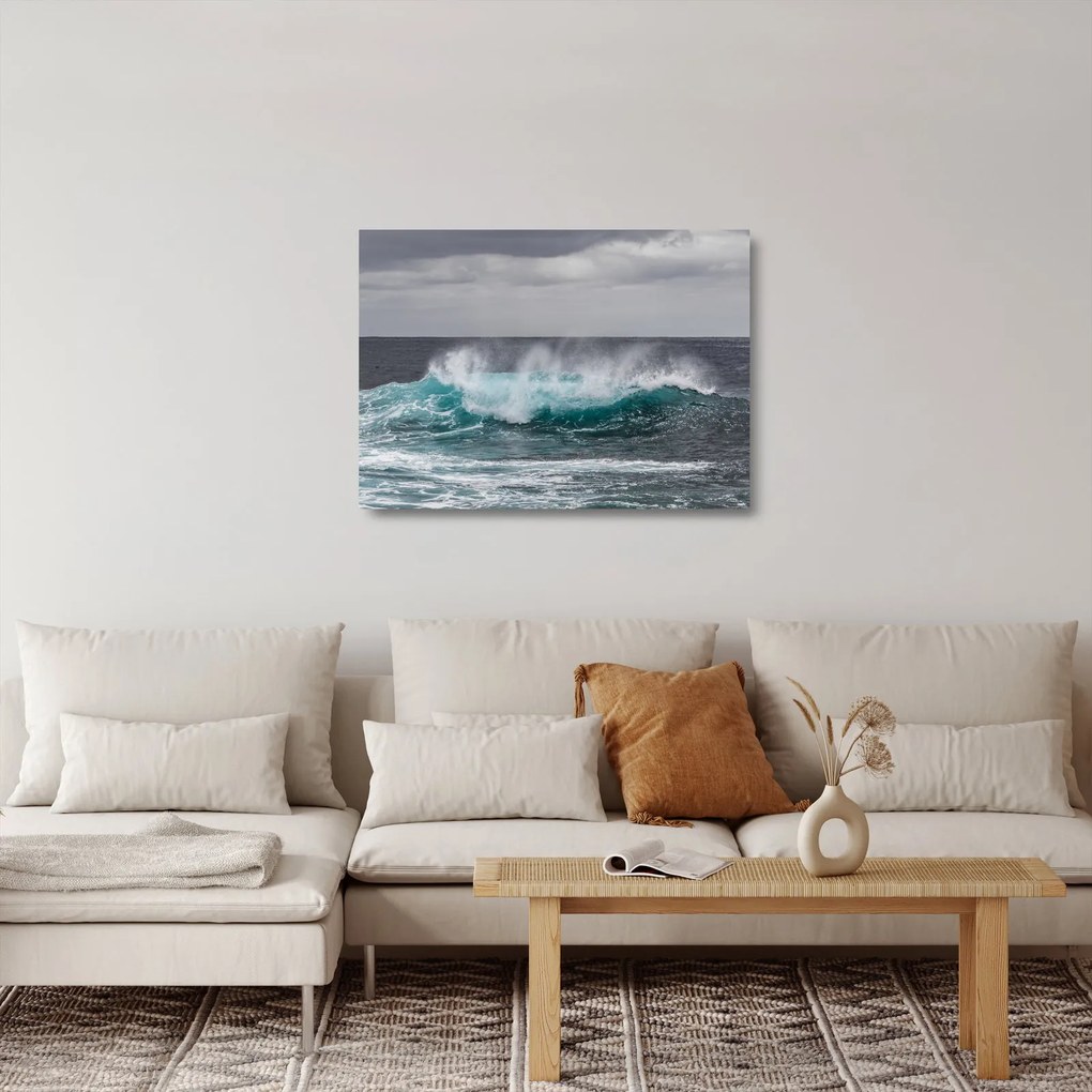 Obraz na szkle - Fale w oceanie (70x50 cm)