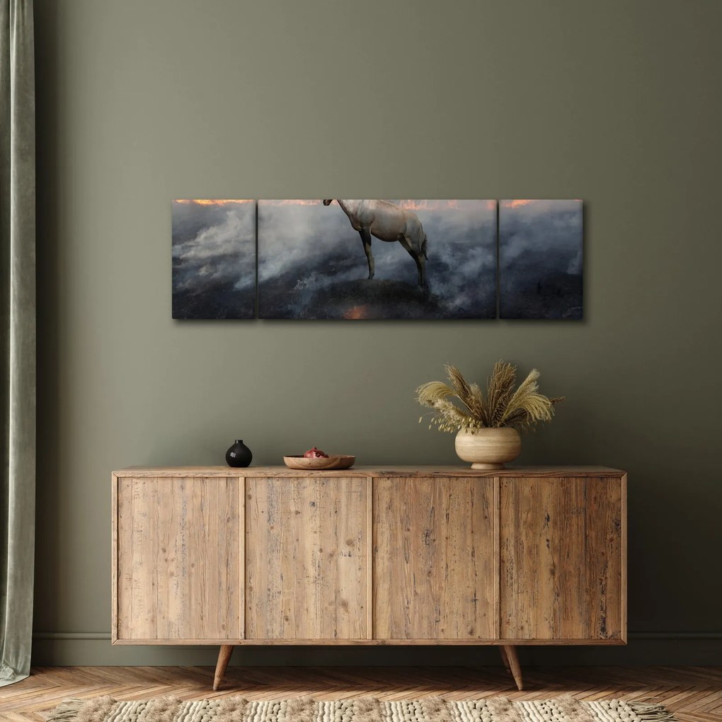 Obraz kozicy w płomieniach (170x50 cm)