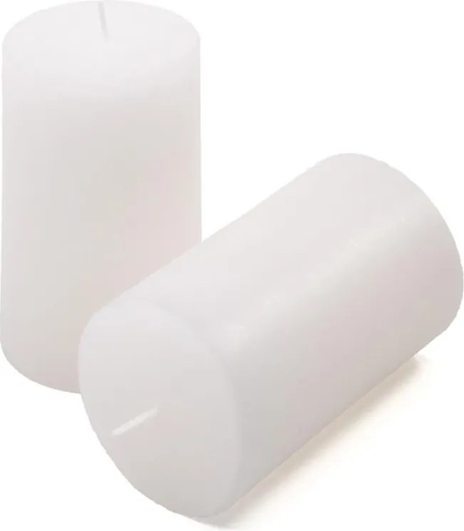 Zestaw świec rustykalnych, 11,5 cm, Ø 6,8 cm, biały, 12 szt.