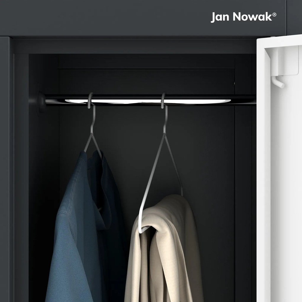 Szafa socjalna 6-skrytkowa Igor 90x45x185 cm antracyt/biały