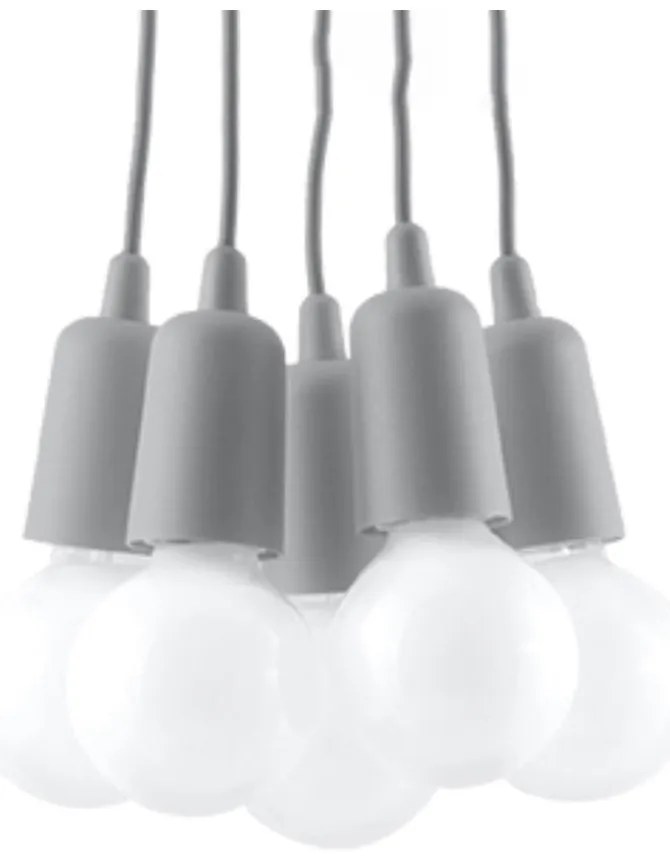 Szara lampa wisząca ø 25 cm Rene – Nice Lamps
