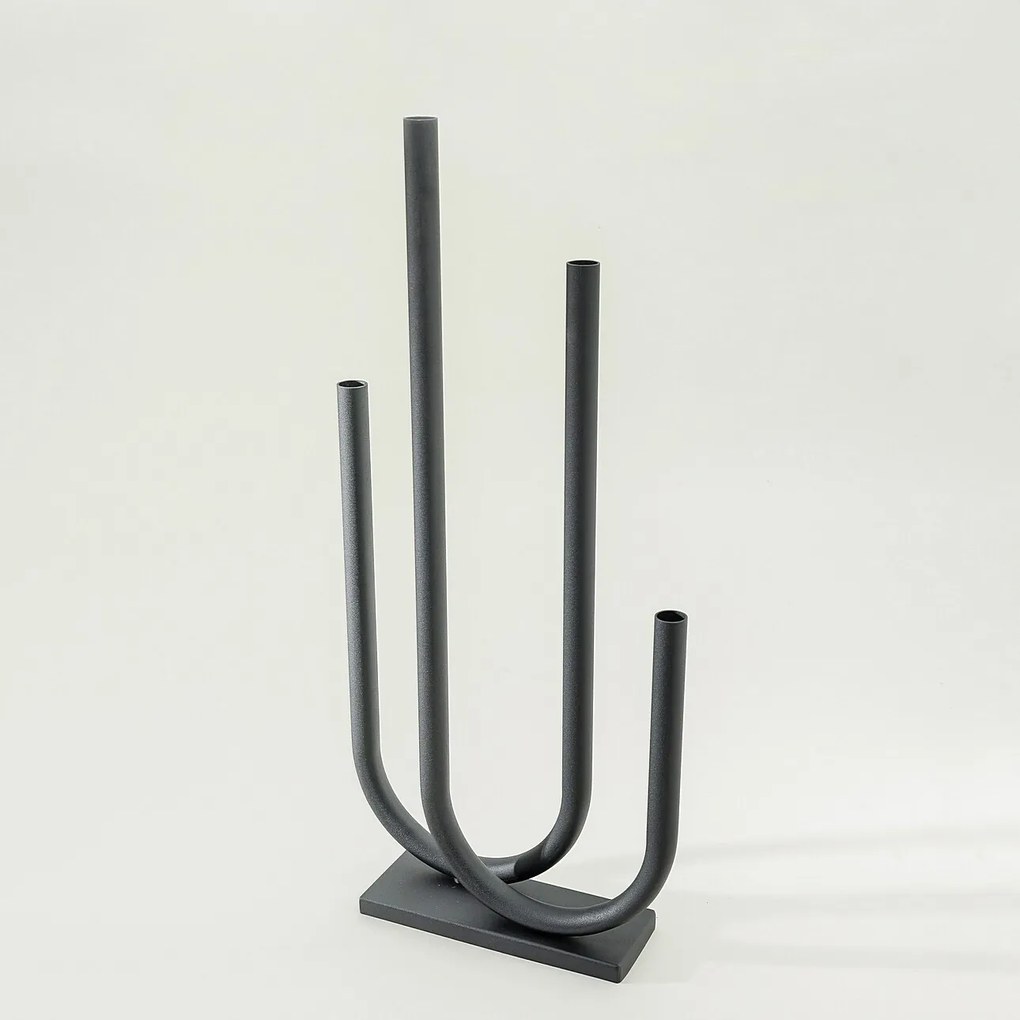 Świecznik metalowy Sculptura 30x9x69 cm