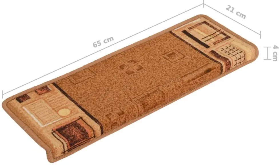 Zestaw 15 klasycznych beżowych nakładek na schody N3-W58