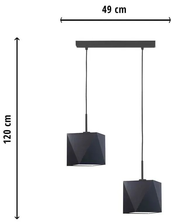 Podwójna lampa wisząca nad stół - Biały połysk E3-G56