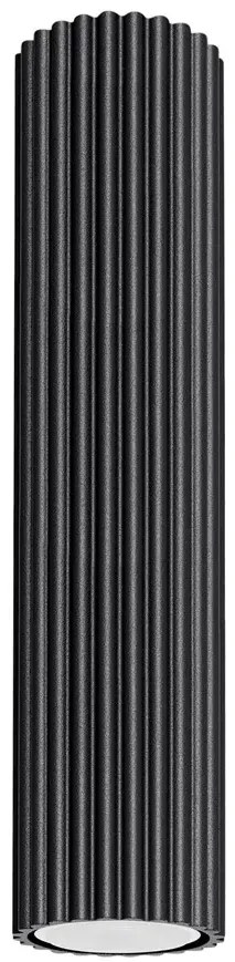 Ryflowana Czarna Lampa 30Cm W3-H93