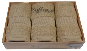 Zestaw podarunkowy małych ręczników DELUXE, 3 szt Brązowy