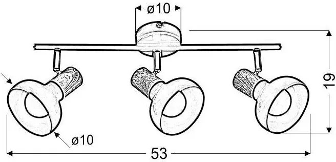 Biała lampa sufitowa listwa do salonu - K097 D7-B64