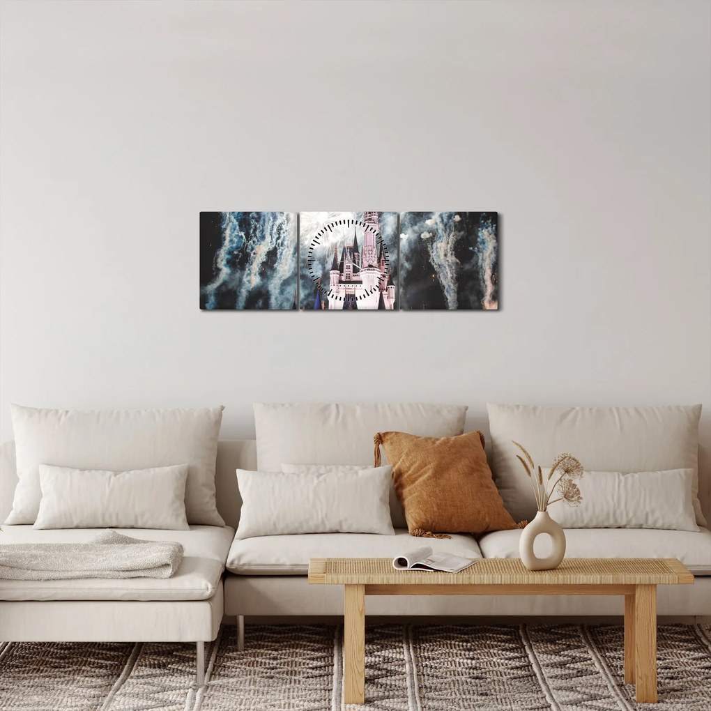 Obraz - Magiczne Królestwo (z zegarem) (90x30 cm)