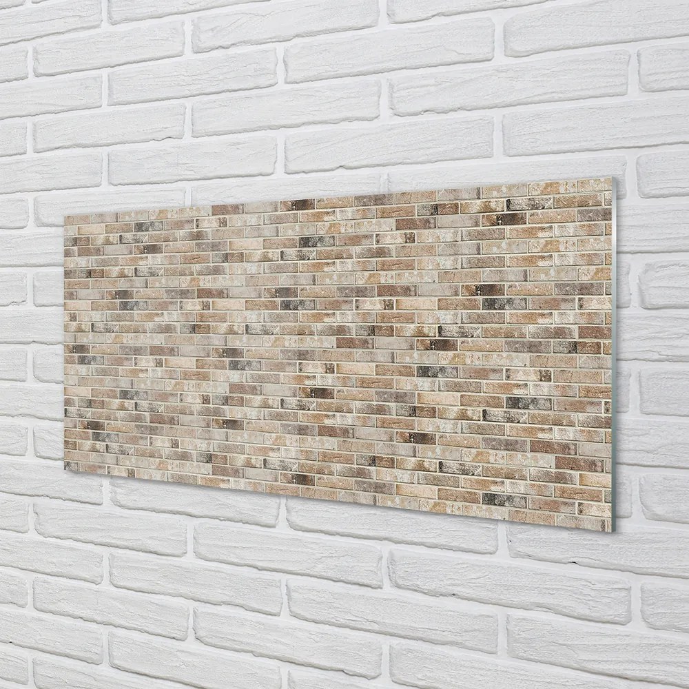 Szklany Panel Cegła mur vintage