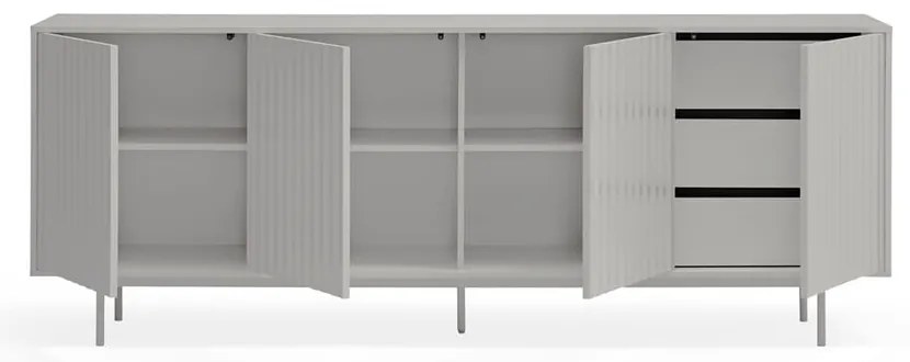 Szara niska komoda 211x80 cm Sierra – Teulat