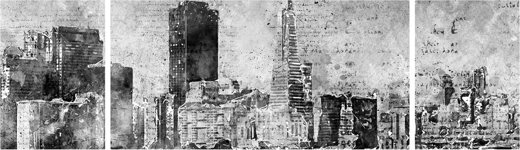 Obraz - Miasto sztuki kawowej (170x50 cm)