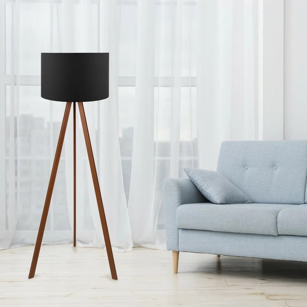 Lampa stojąca AYD-1533  Czarny Brązowy