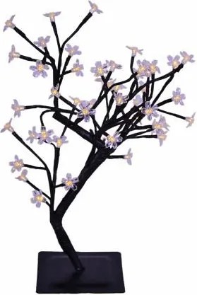 Dekoracyjne LED oświetlenie - drzewo z kwiatami, ciepła biel