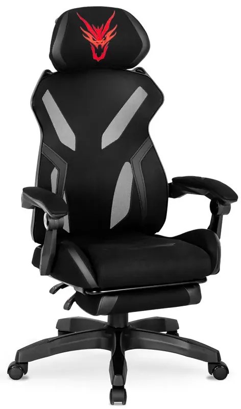 Czarny ergonomiczny fotel gamingowy C7-B16