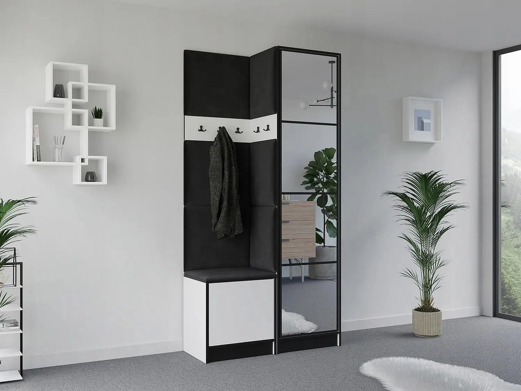 Garderoba EDEN 11 Biały + Czarny