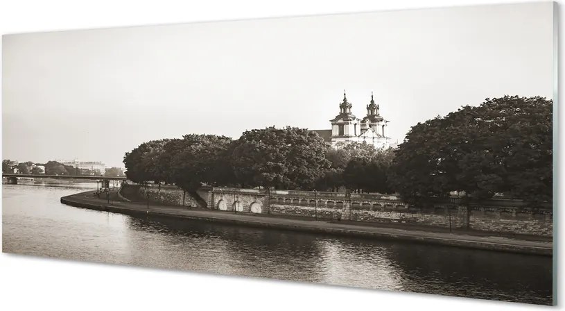 Szkło do Kuchni na Ścianę Most na Wiśle w Krakowie