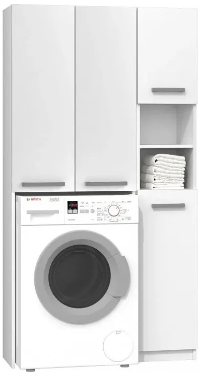 Zestaw 2 białych szafek łazienkowych S4-S90