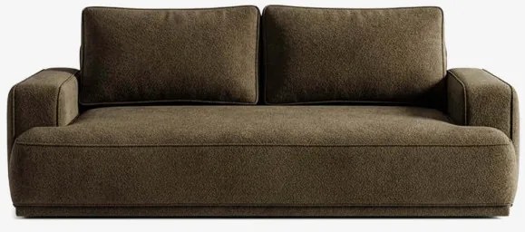 Sofa z Funkcją Spania CAMELIA Brązowa Boucle Nowoczesna