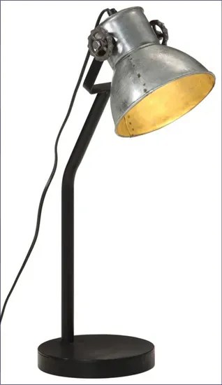 Srebrna retro lampa na biurko M001 - Nona