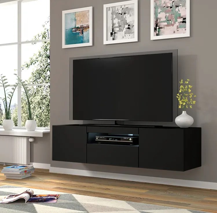 Stojąca Lub Czarny Wisząca Szafka Pod Tv Mat L4-H63